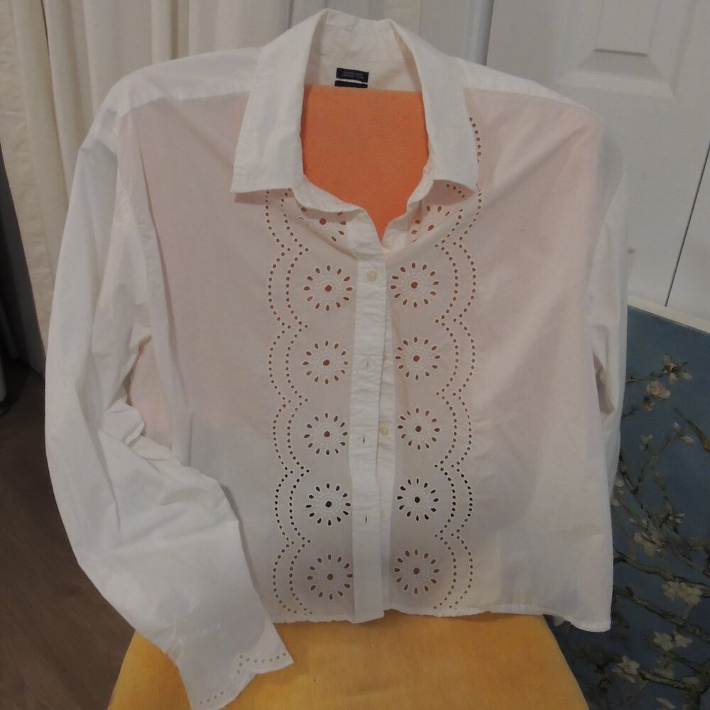 Gap white cotton blouse